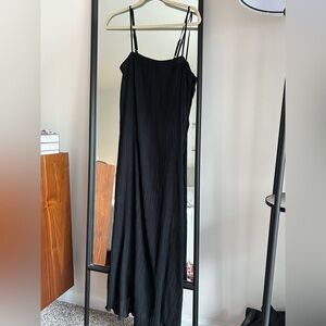 Madewell - The Goldie Dress in Black Plissé - Size Small
